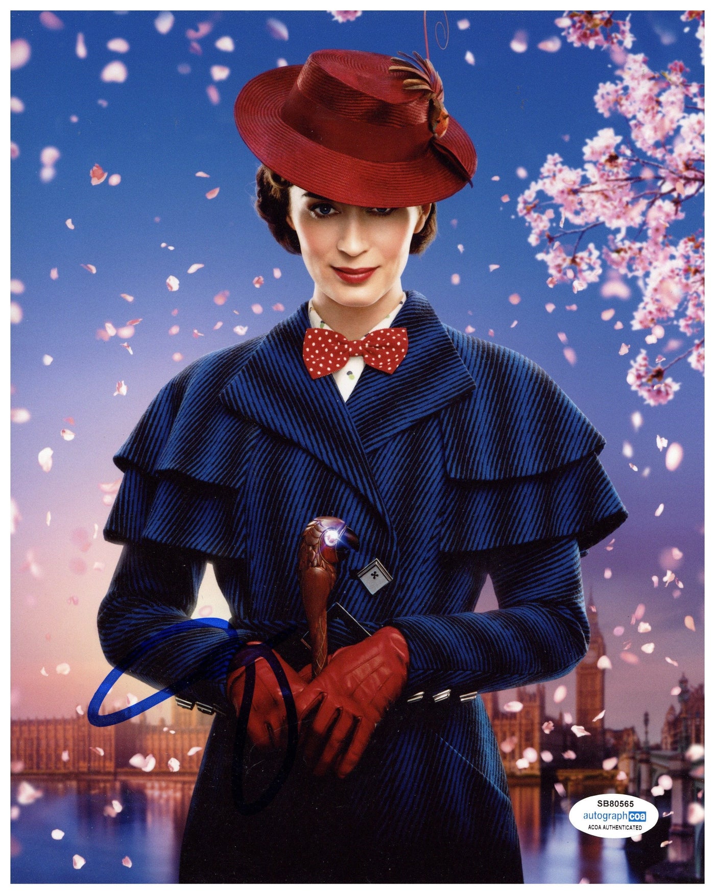 Emily Blunt Signed 8x10 Photo Mary Poppins Autographed ACOA #2