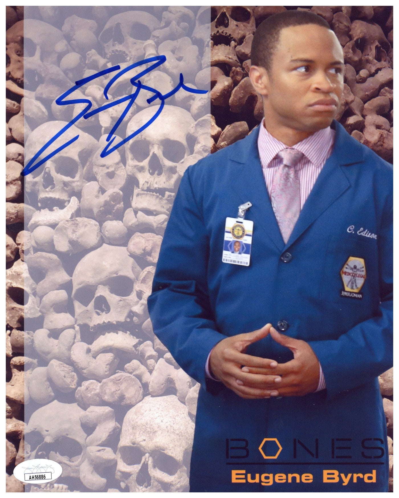 Eugene Byrd 8X10 Photo Bones Autographed JSA COA