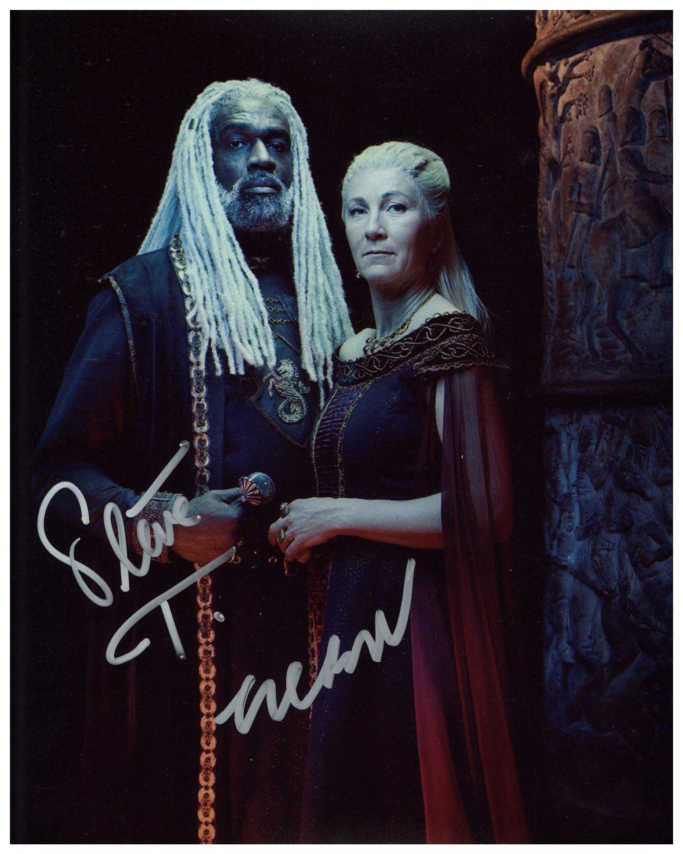 Eve Best & Steve Toussaint Signed 8x10 Photo House of Dragon Autographed ACOA