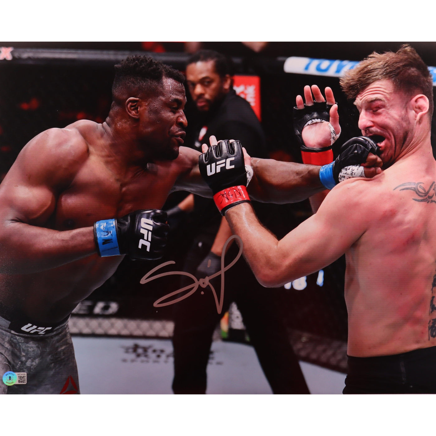 FRANCIS NGANNOU SIGNED 16X20 PHOTO UFC MMA AUTOGRAPHED BAS COA 3