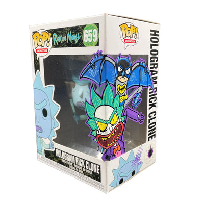 FUNKO POP Rick and Morty #659 Hologram Rick Clone FIGURE SKETCHED