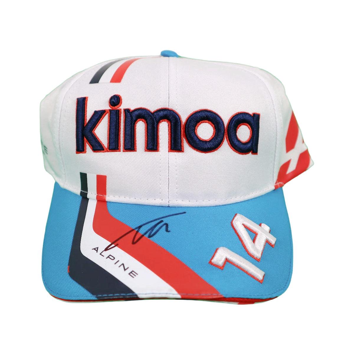 Fernando Alonso Signed Alpine F1 Kimoa Hat Autographed JSA COA 2