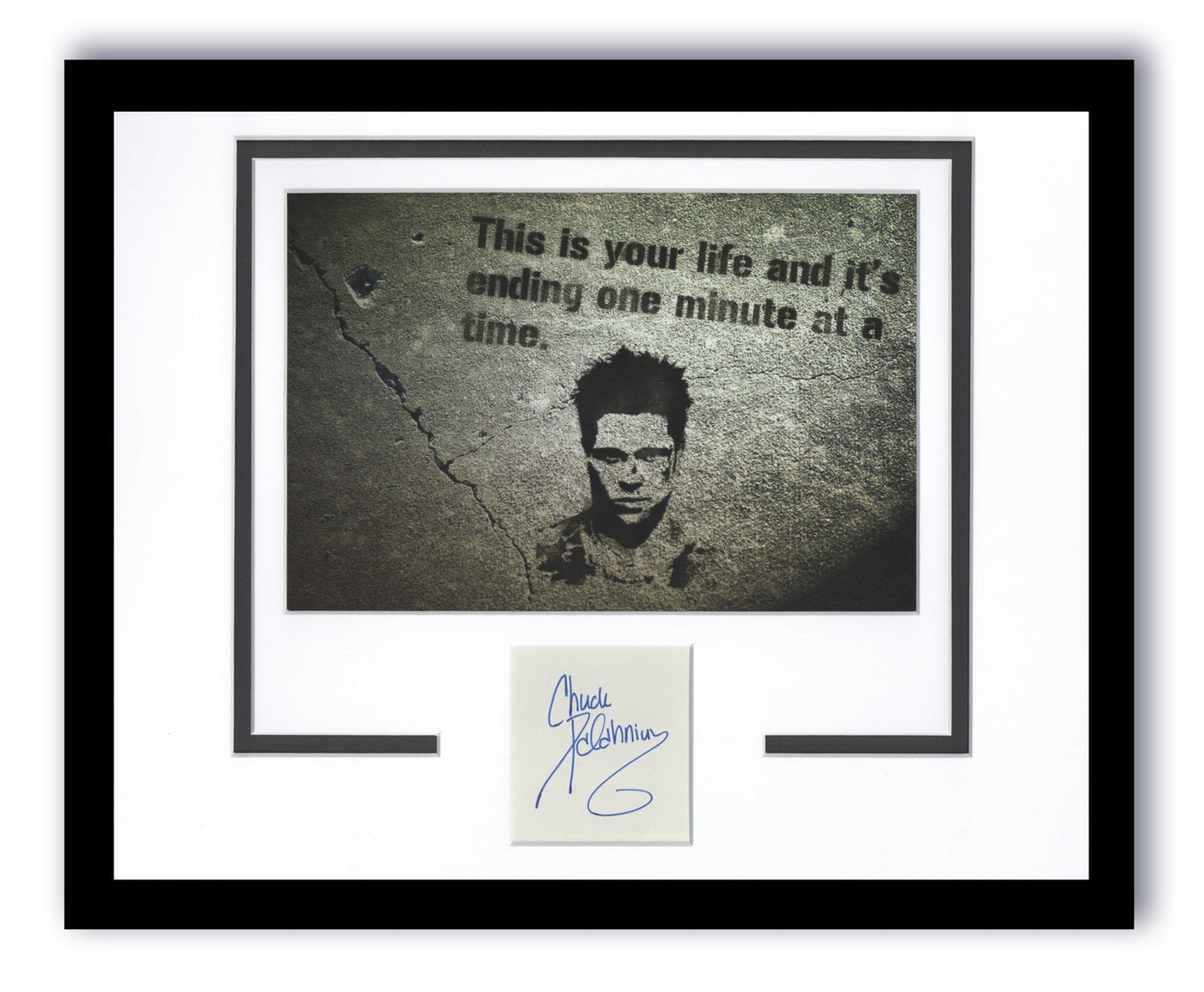 Fight Club Chuck Palahniuk Signed 11x14 Framed Poster Autographed Photo ACOA