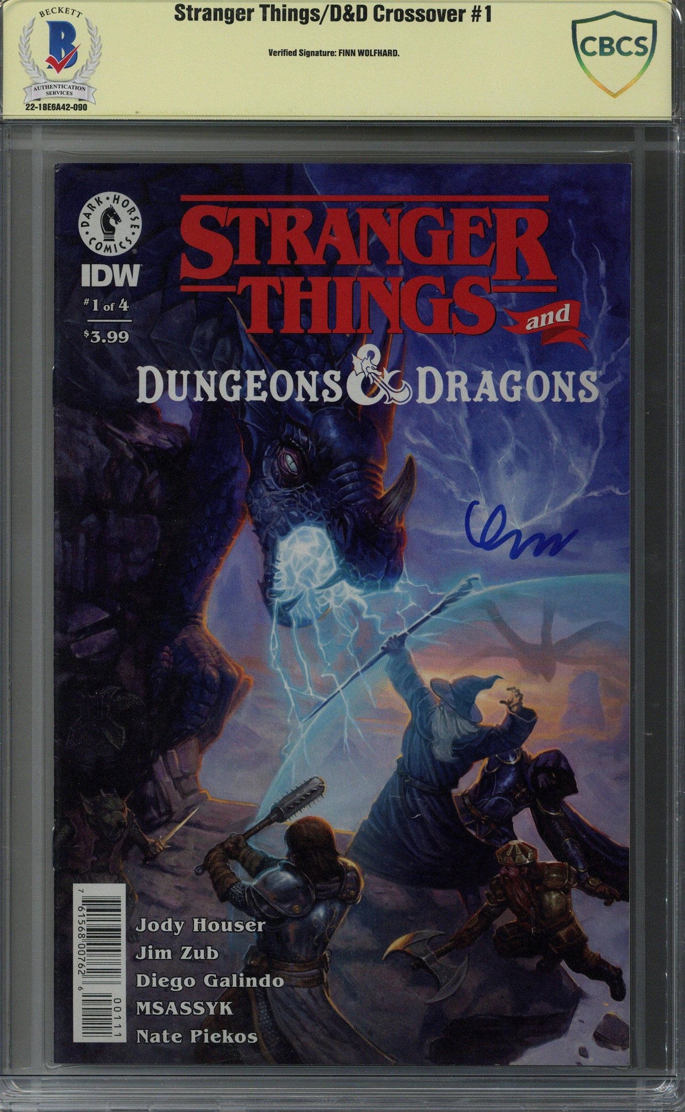 Finn Wolfhard Signed Stranger Things Dungeons & Dragons Comic Book Signed CBCS 2