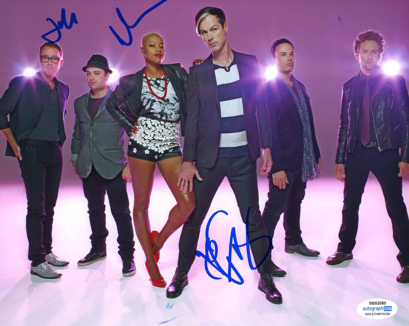 Fitz and the Tantrums Band Members Signed 8x10 Photo ACOA