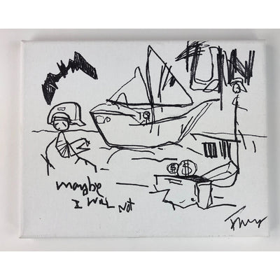 Fred Durst Autograph and Sketch 8x10 Canvas Limp Bizkit 1/1 Rare JSA COA