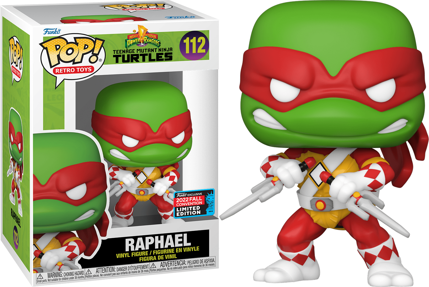 Funko POP: Mighty Morphin Power Ranger x Teenage Mutant Ninja Raphael 2022 Fall Convention