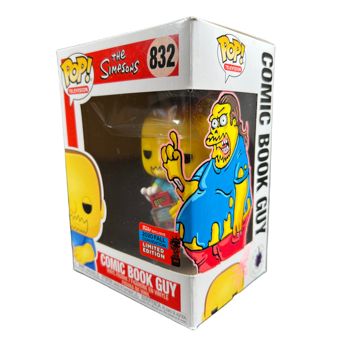 Funko POP The Simpsons #832 Comic Book Guy Custom Remark