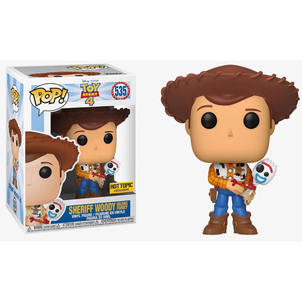 Funko POP: Toy Story 4 #535 Sheriff Woody Holding Forky Hot Topic