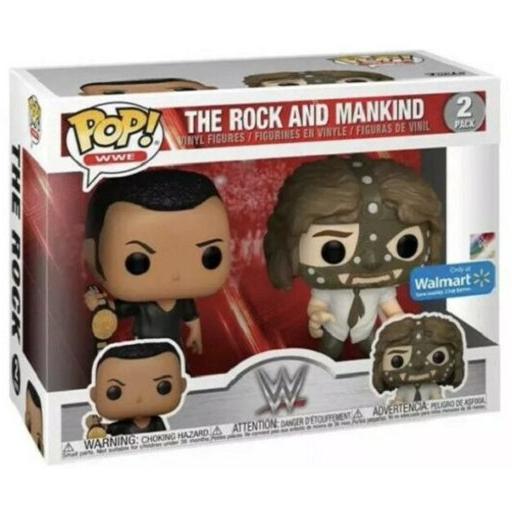 Funko POP: WWE The Rock vs. Mankind (2 Pack) Walmart Exclusive