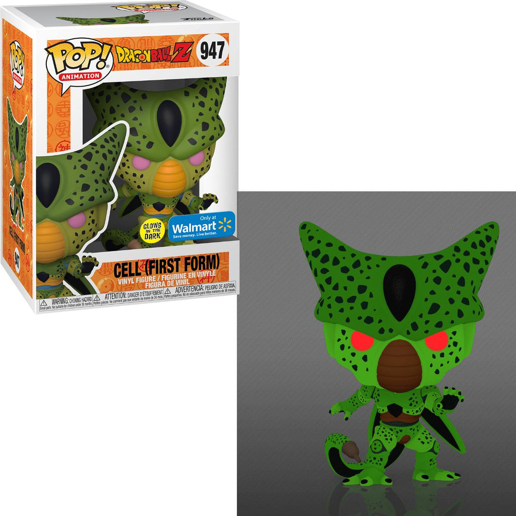 Funko POP! Animation: Dragon Ball Z - Cell (First Form) (Glow) - Walmart  Exclusive