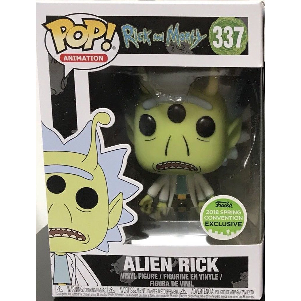 Funko Pop Animation rick and morty funko 2018 spring convention exclusive alien rick #337