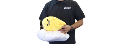 GUDETAMA "Sideways" M SIZE PLUSHIE TOY - 10.5 INCHES TALL/ 11 INCHES WIDE/ 15 INCHES LONG-Plushie-Zobie Productions-Zobie Productions