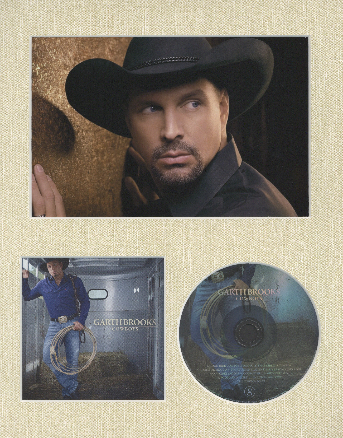 Garth Brooks Custom Frame CD Photo Art Cowboys Country Music