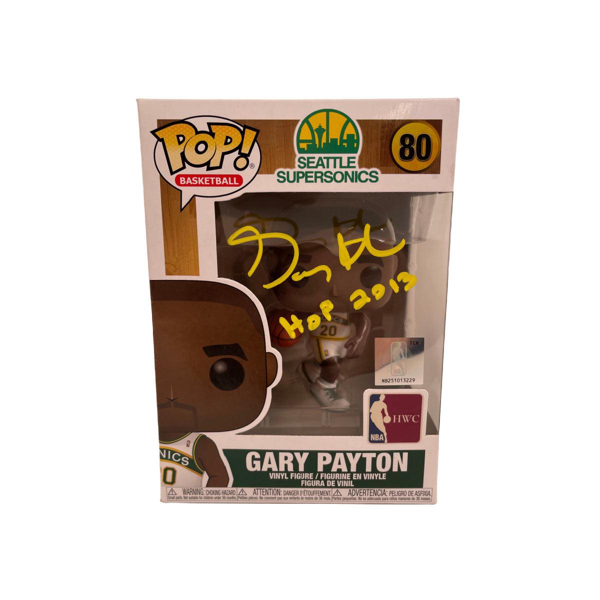 Gary Payton Autographed Funko POP! #80 Seattle Supersonics NBA Signed Beckett