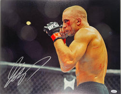 Image of Georges St. Pierre Autographed 16X20 Canvas UFC MMA Signed JSA COA 2