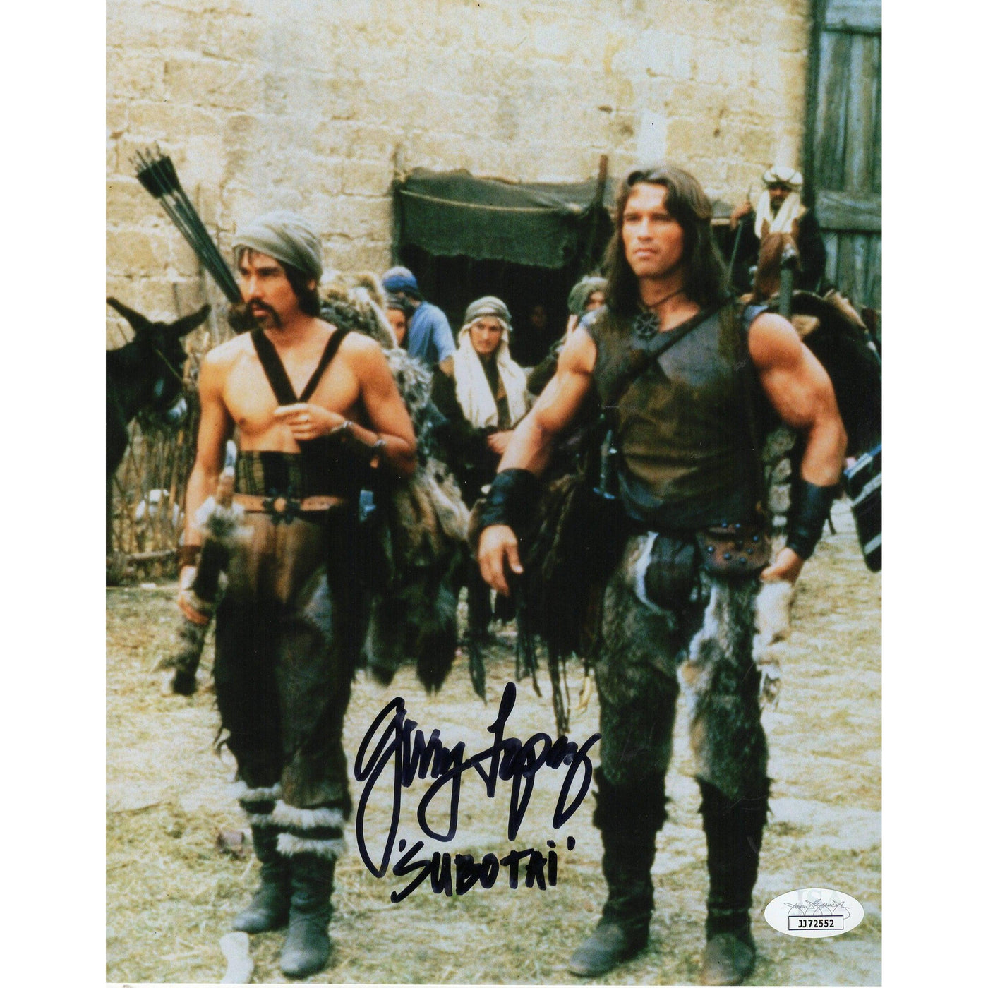 Gerry Lopez Autograph 8x10 Photo Subotai Conan the Barbarian Signed JSA COA