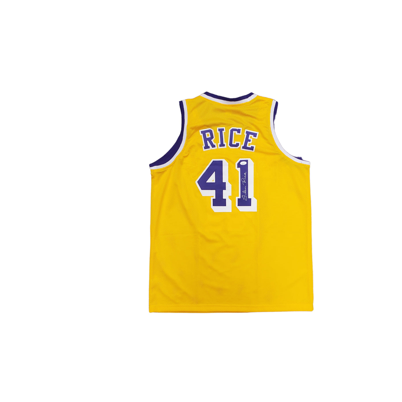 Glen Rice Autographed Custom Lakers Jersey Basketball JSA COA