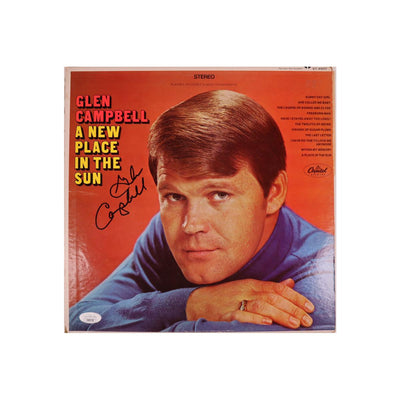 Glenn Campbell Autographed Vinyl Record A New Place In The Sun Signed JSA