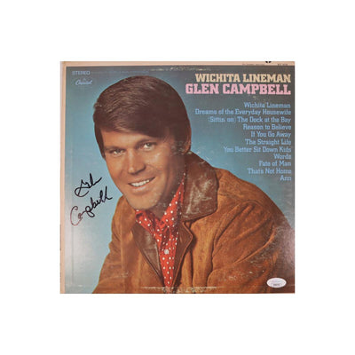 Glenn Campbell Autographed Vinyl Record A New Place In The Sun Signed JSA