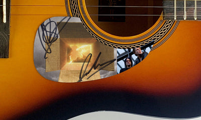 Goo Goo Dolls Autographed Signed Acoustic Guitar Boxes Sunburst ACOA