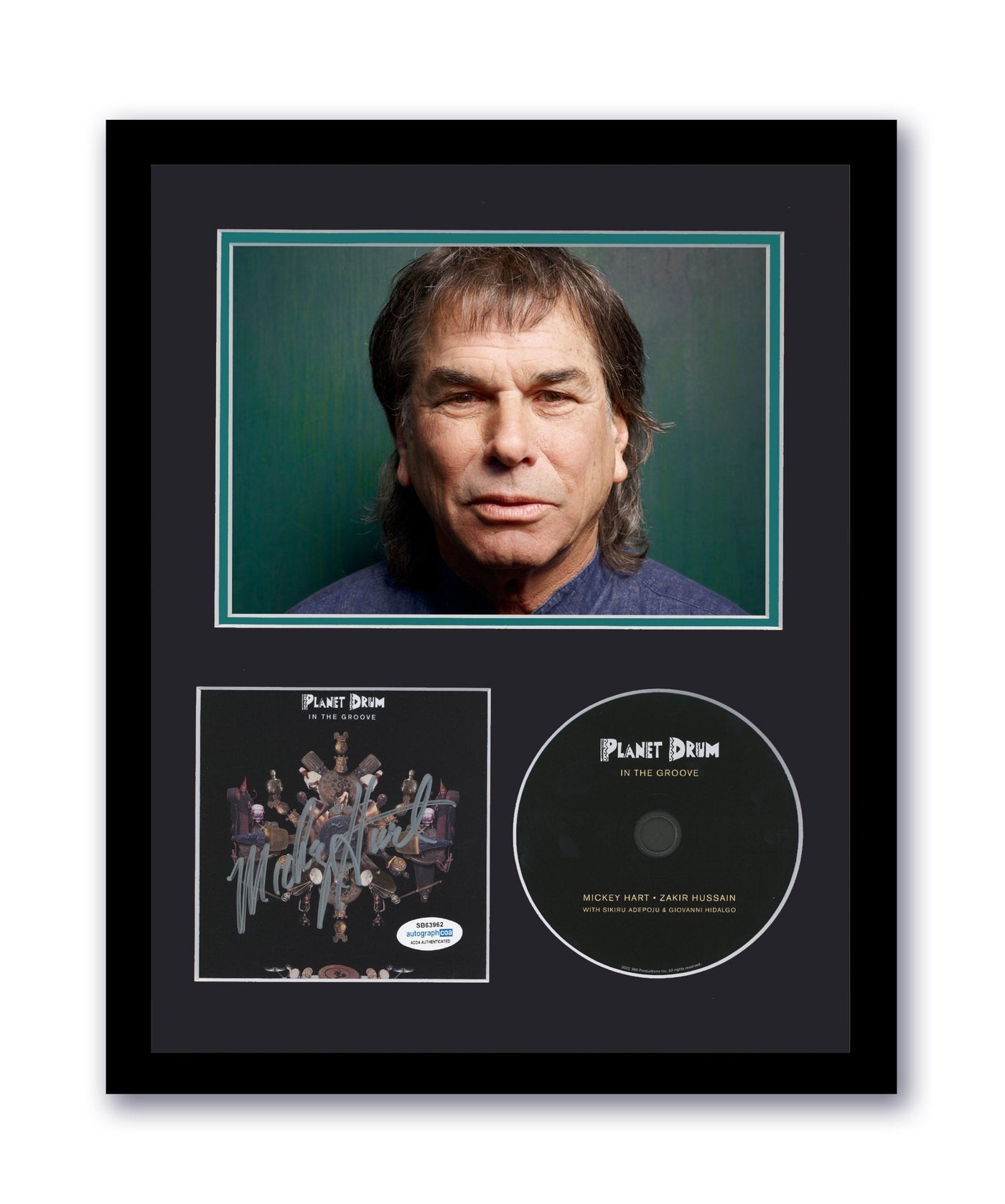 Grateful Dead Mickey Hart Autographed 11x14 Framed CD Photo In The Groove ACOA 3