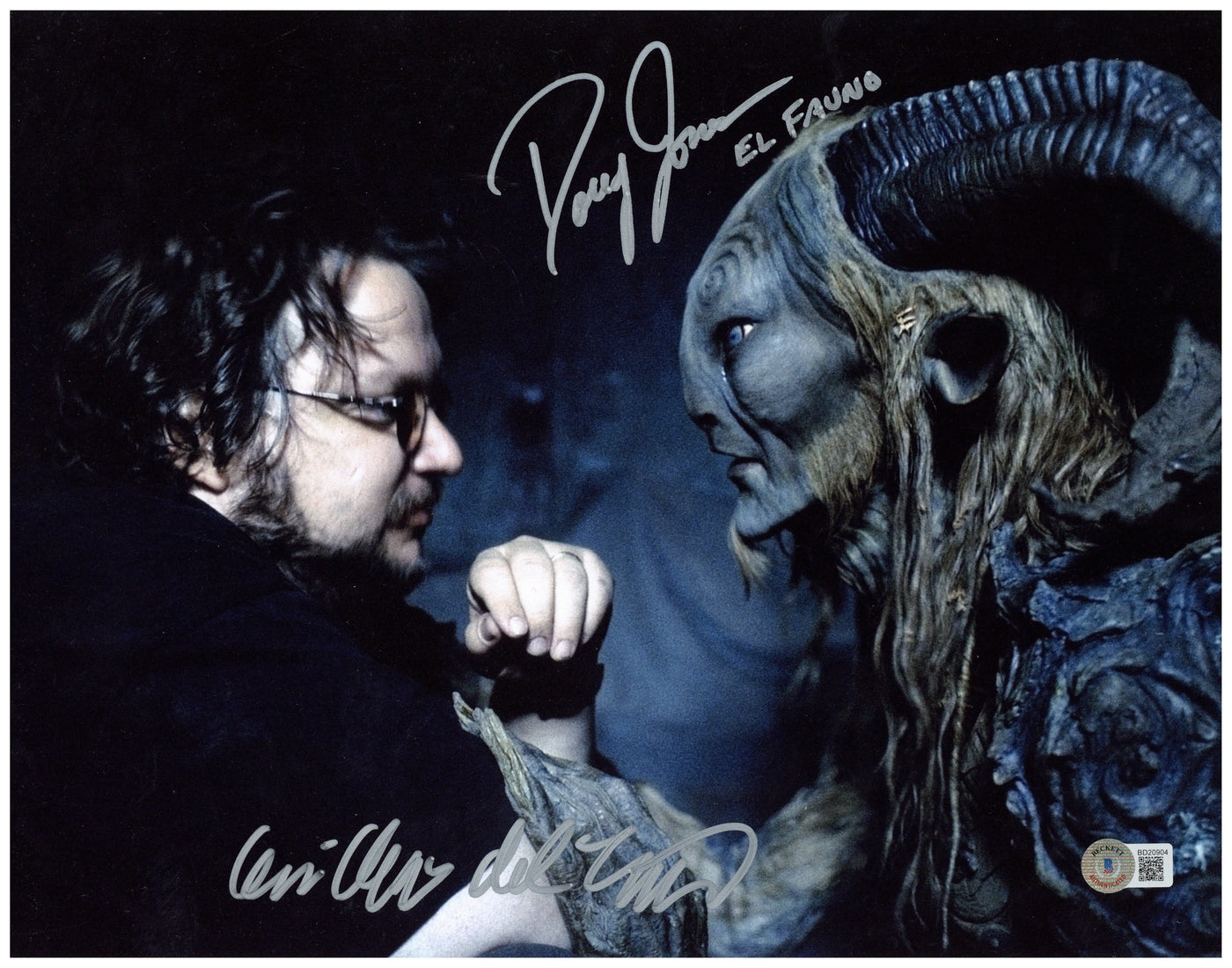 Guillermo del Toro & Doug Jones Signed 11x14 Photo Pan's Labyrinth Autographed BAS