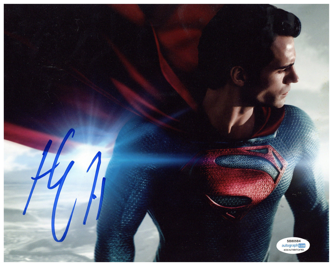 HENRY CAVILL SIGNED 8X10 PHOTO DC SUPERMAN AUTOGRAPHED ACOA 4