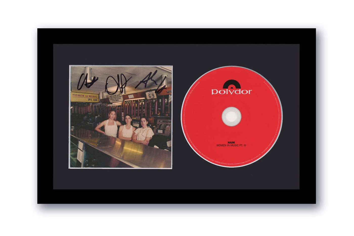 Haim Autographed Signed 7x12 Custom Framed CD Women In Music Pt. III ACOA
