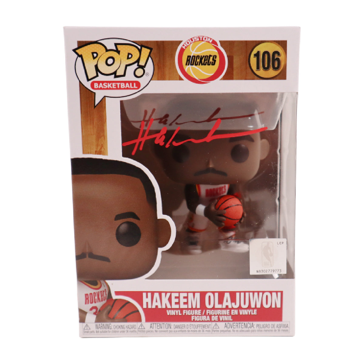 Hakeem Olajuwon Signed FUNKO POP! Houston Rockets Autographed JSA COA Red