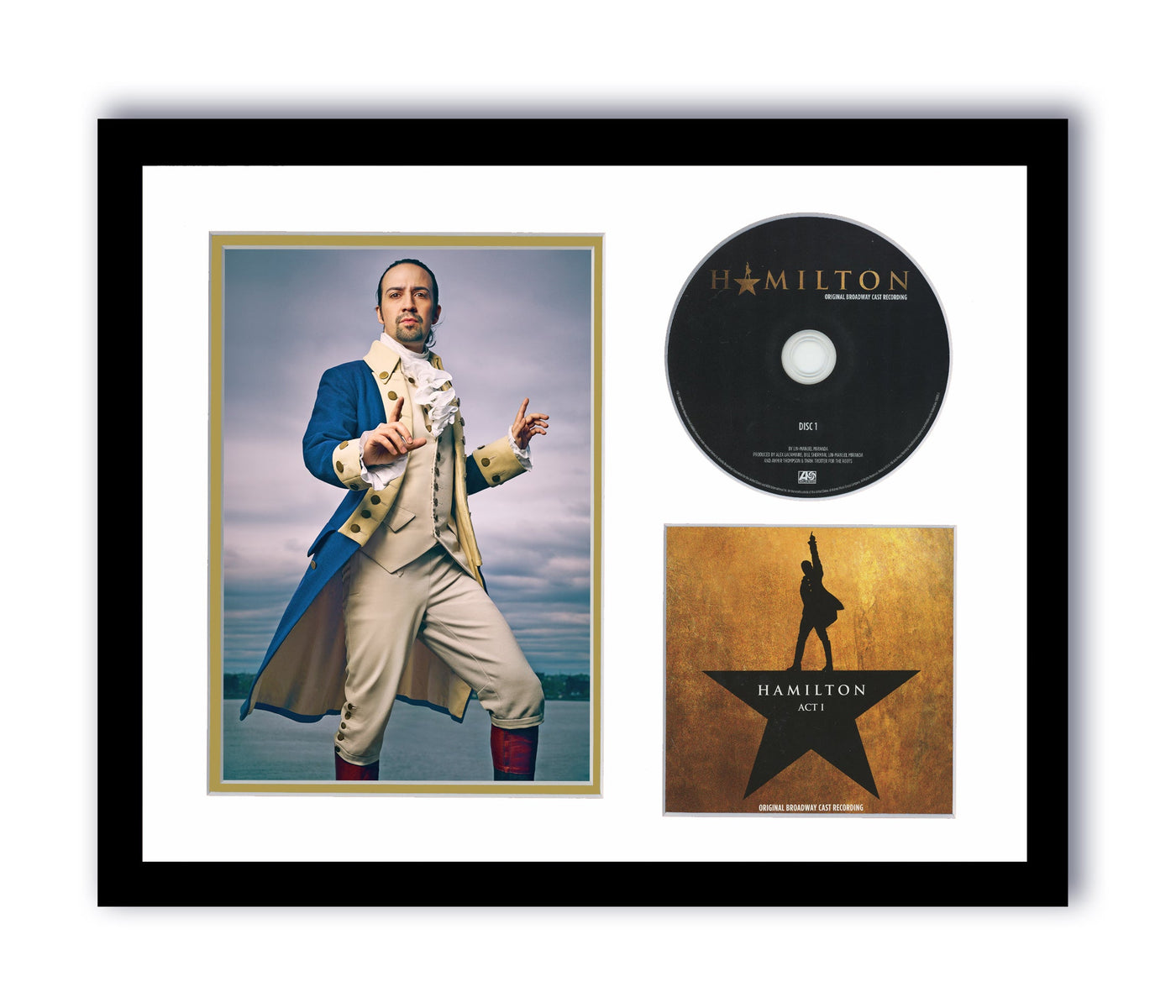 Hamilton Broadway Custom Framed CD Photo Lin-Manuel Miranda