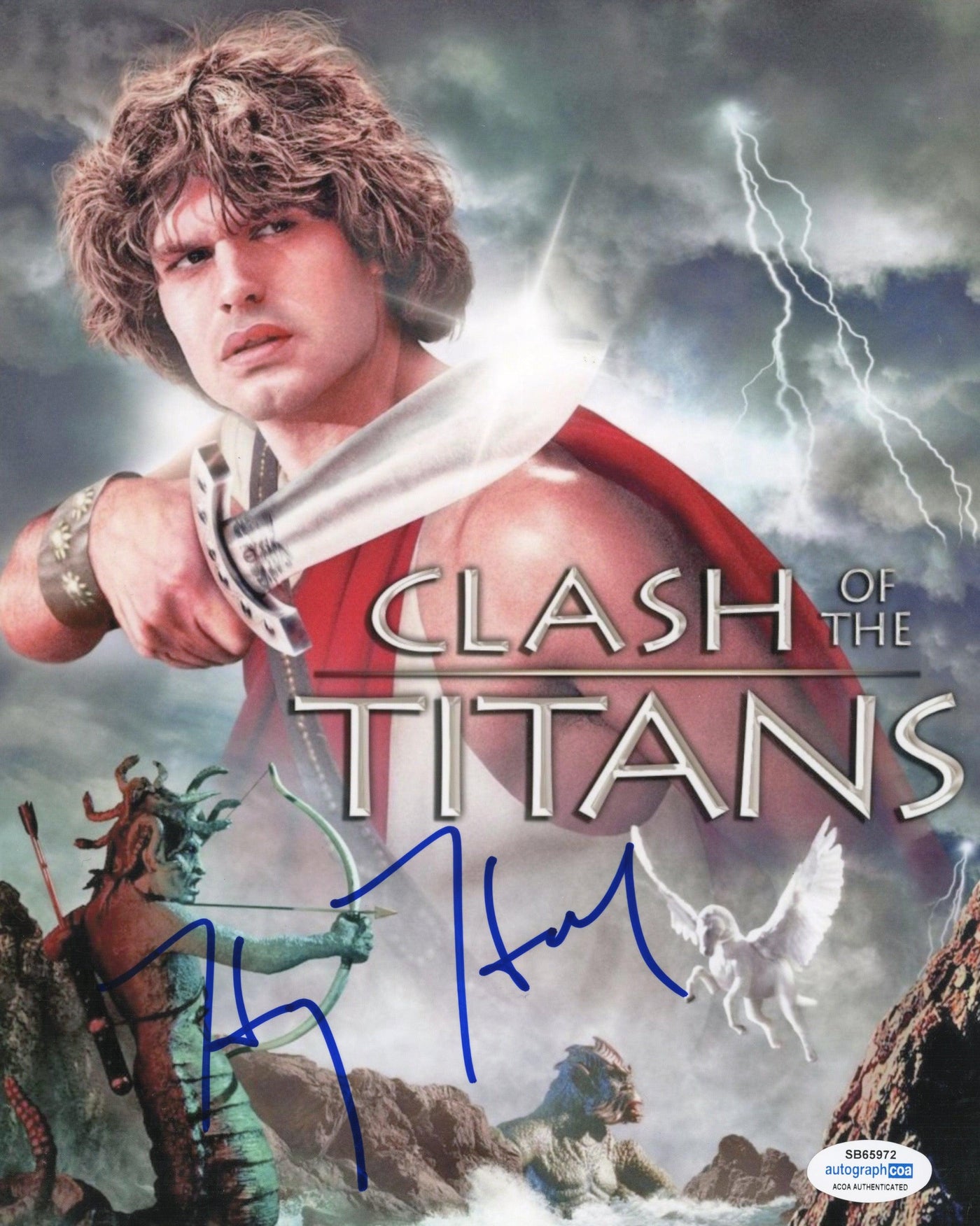Harry Hamlin Signed 8x10 Photo Clash of the Titans Autographed ACOA
