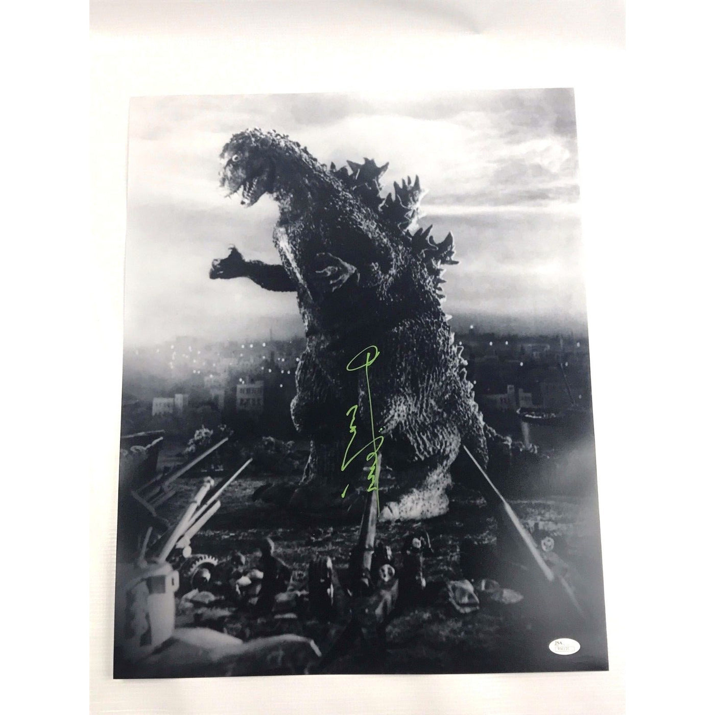 Haruo Nakajima Authentic Autograph Godzilla 16x20 Photo Signed Gojira JSA COA 6