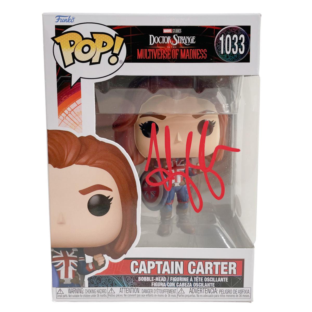 Hayley Atwell Signed Funko POP Doctor Strange Captain Carter #1033 Autographed JSA
