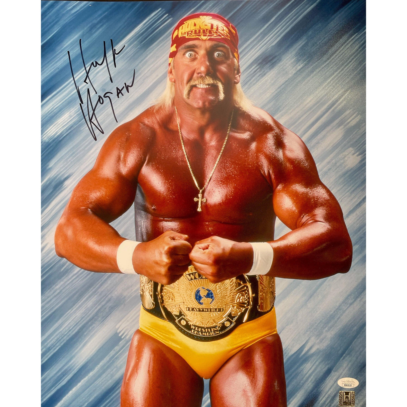 Hulk Hogan Autograph 16x20 Photo WWE Wrestlemania Signed JSA COA