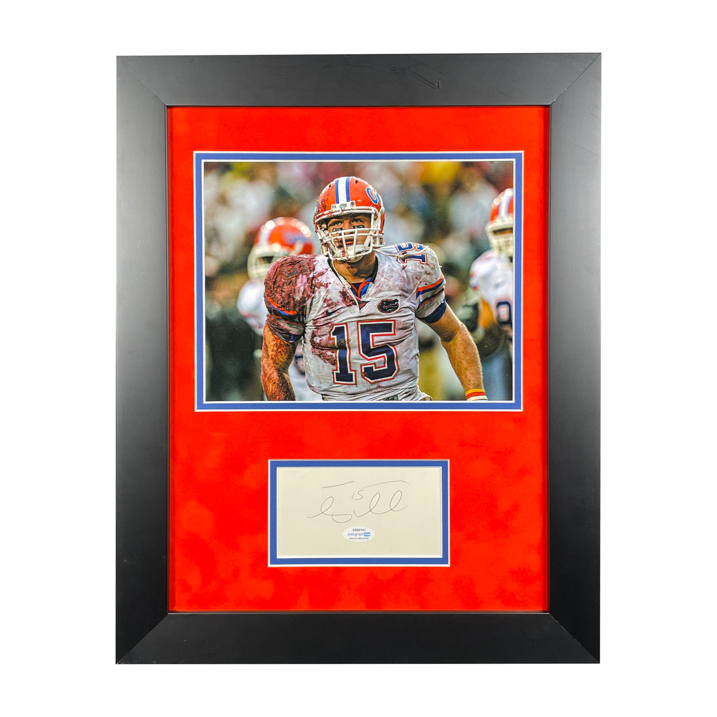 Tim Tebow Autographed and Framed Florida Gators Jersey
