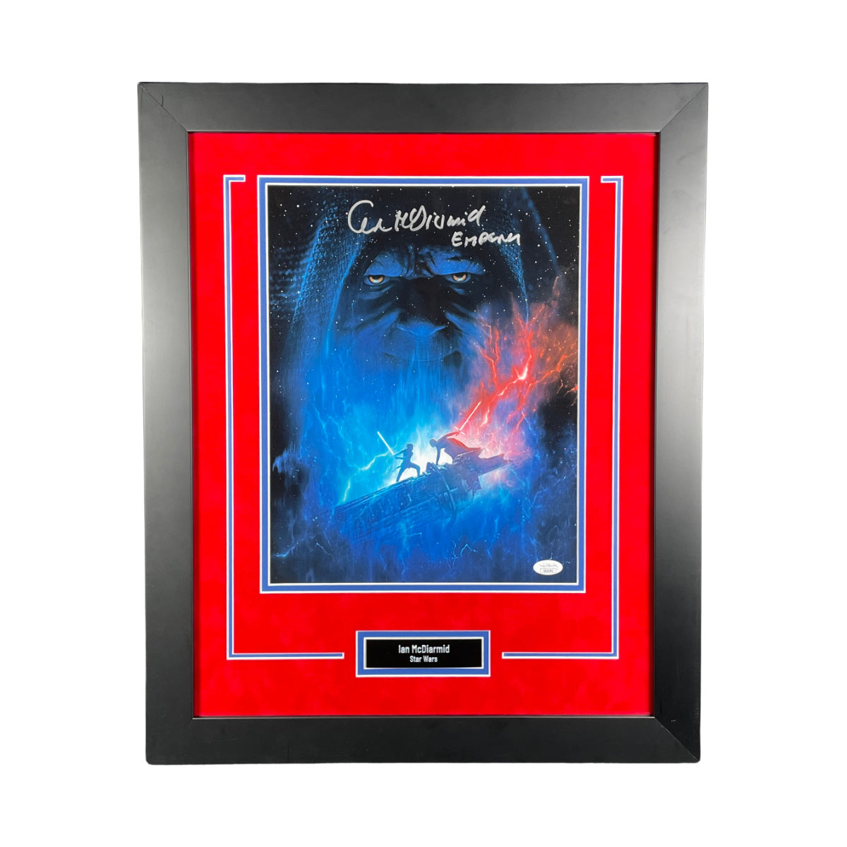 Ian McDiarmid Signed 11x14 Photograph Custom Framed Star Wars Autographed JSA COA