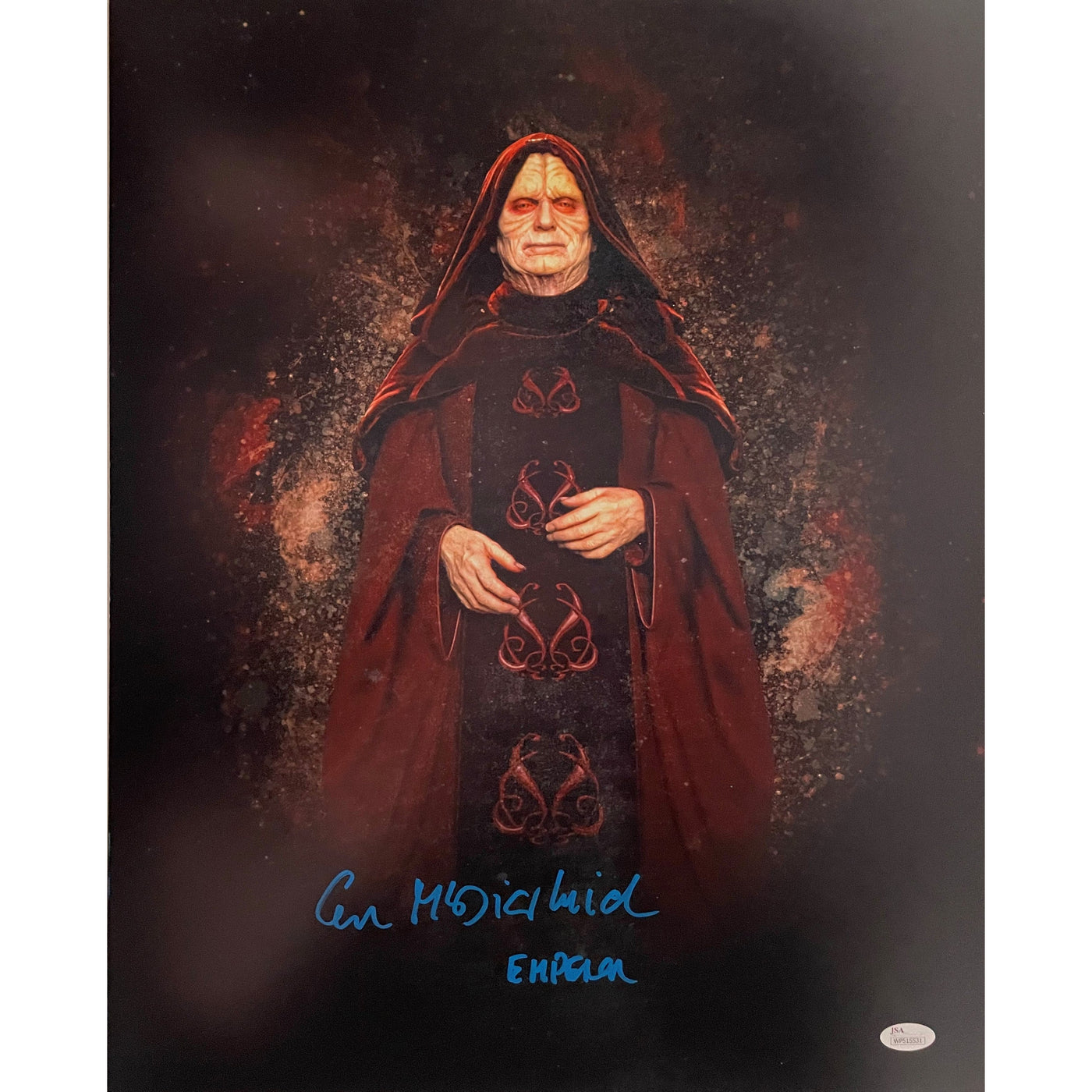 Ian Mcdiarmid Signed 16x20 Photo Star Wars Emperor Autographed JSA COA 11