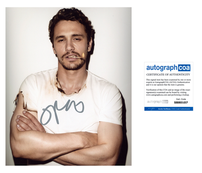 JAMES FRANCO SIGNED 8X10 SPIDER-MAN ACTOR AUTOGRAPHED ACOA