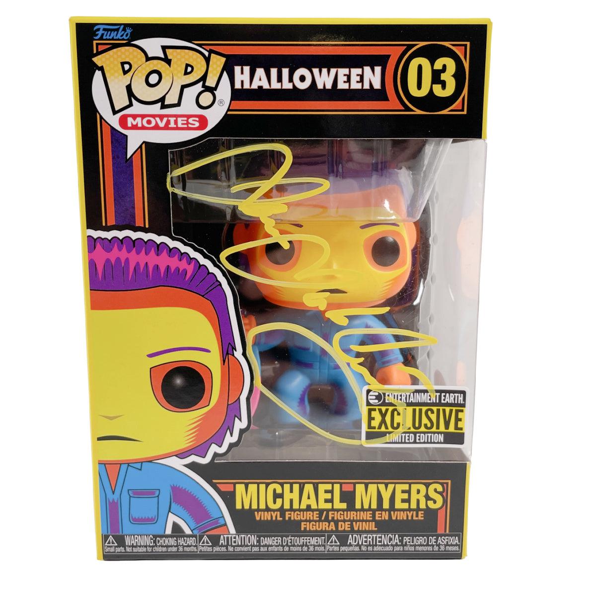 JAMES JUDE COURTNEY SIGNED FUNKO POP HALLOWEEN MICHAEL MYERS BLACKLIGH ...