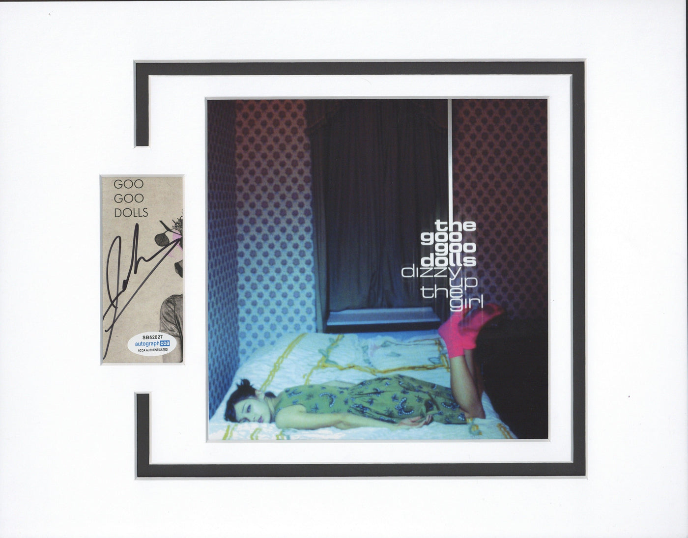 JOHNNY RZEZNIK SIGNED GOO GOO DOLLS CUT CUSTOM FRAMED ACOA 2