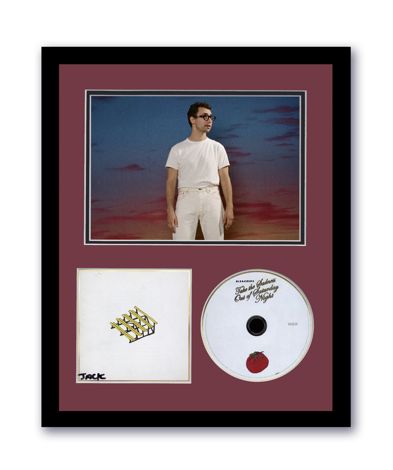 Jack Antonoff Autographed 11x14 Custom Framed CD Bleachers ACOA
