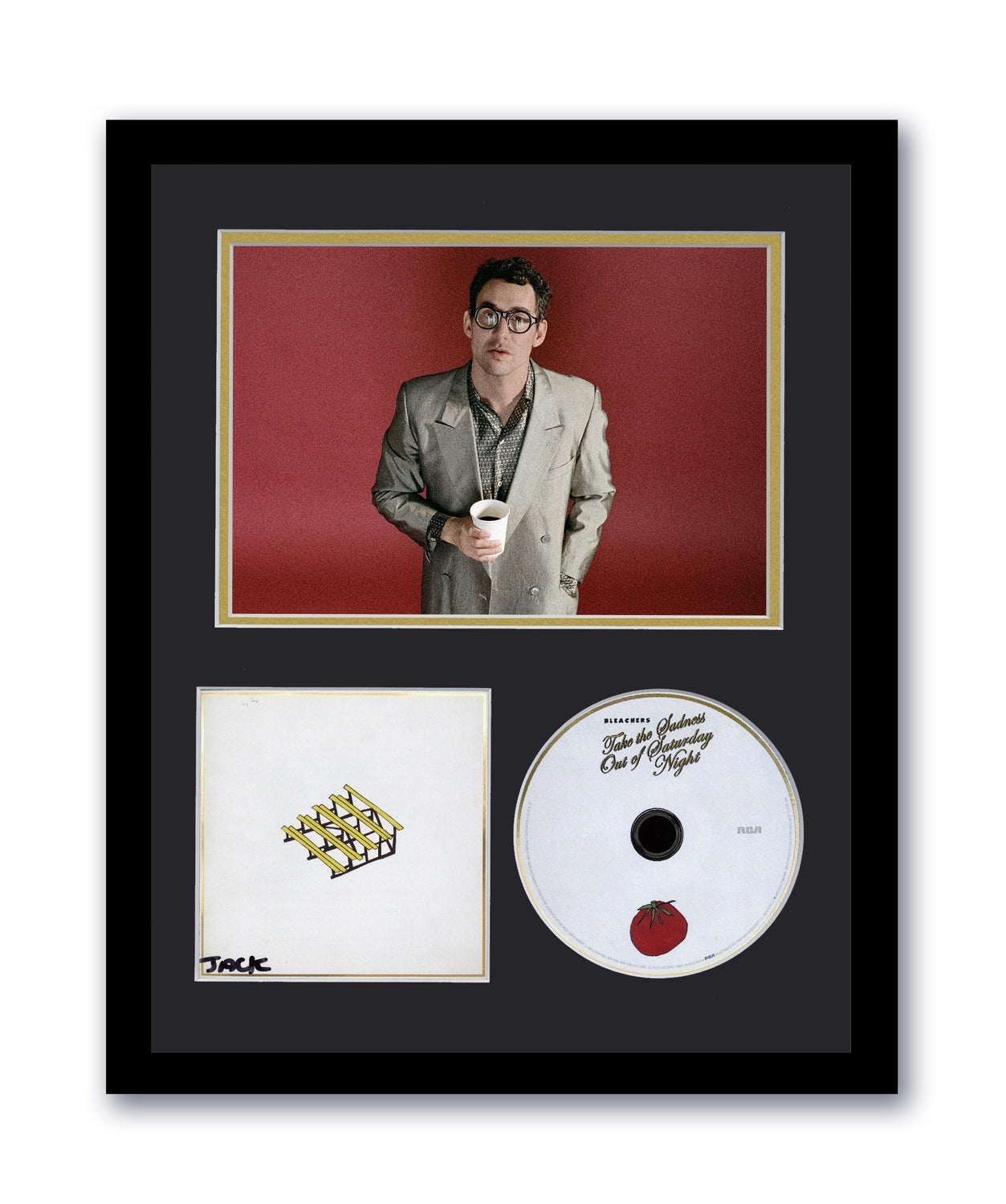 Jack Antonoff Autographed 11x14 Custom Framed CD Bleachers ACOA