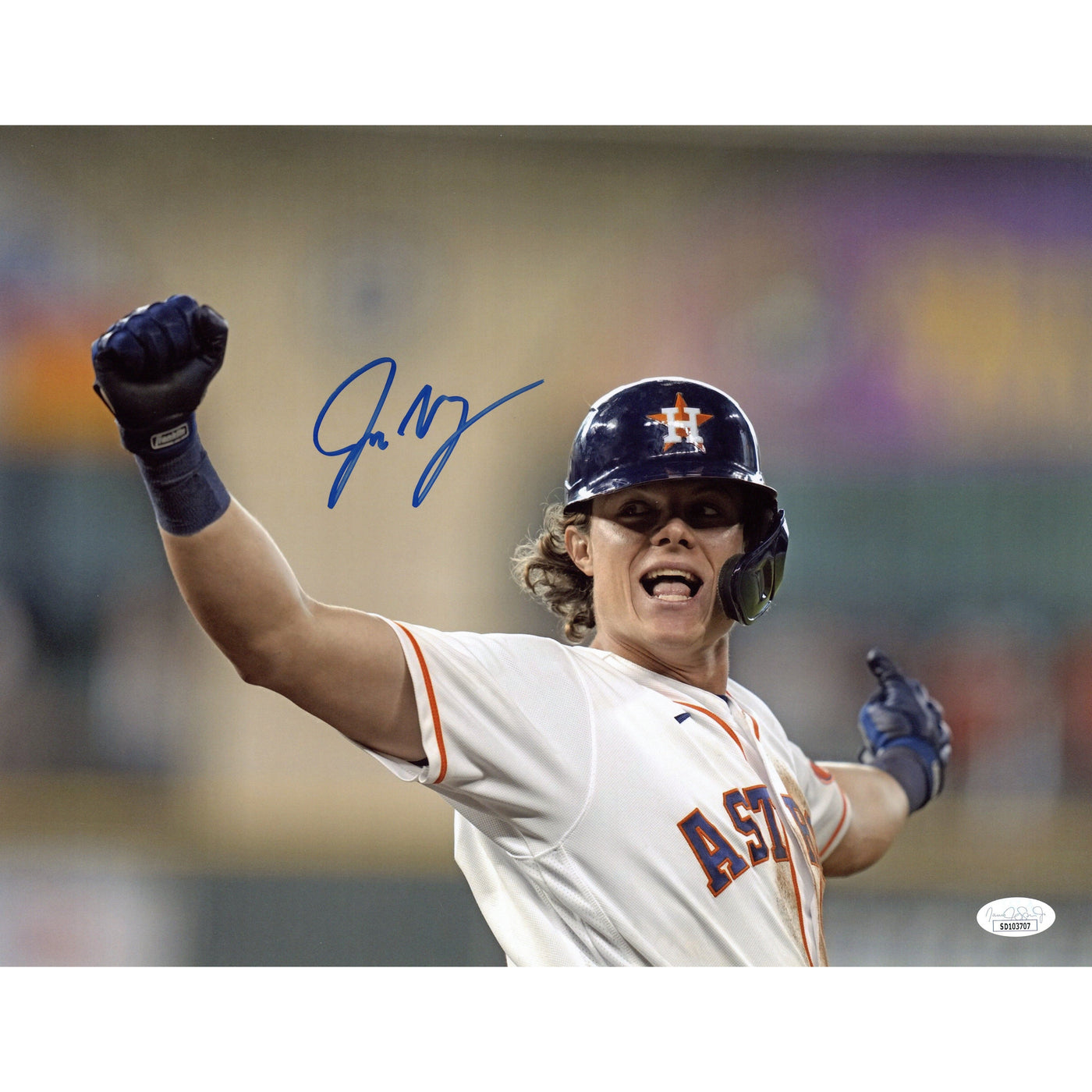 Jake Meyers Signed 11x14 Photo Houston Astros Autographed JSA COA 3