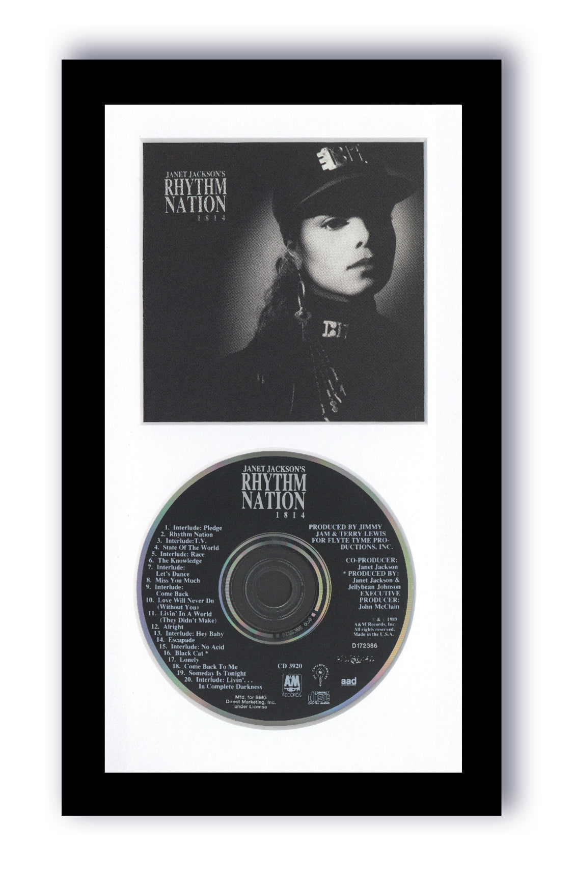 Janet Jackson Custom Framed CD Photo Art Rhythm Nation