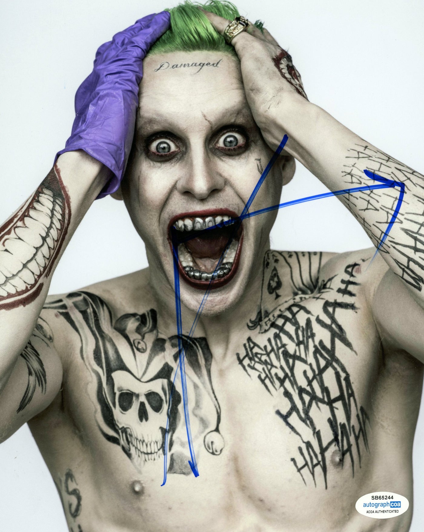 Jared Leto Signed 8x10 Photo Suicide Squad The Joker Autographed ACOA