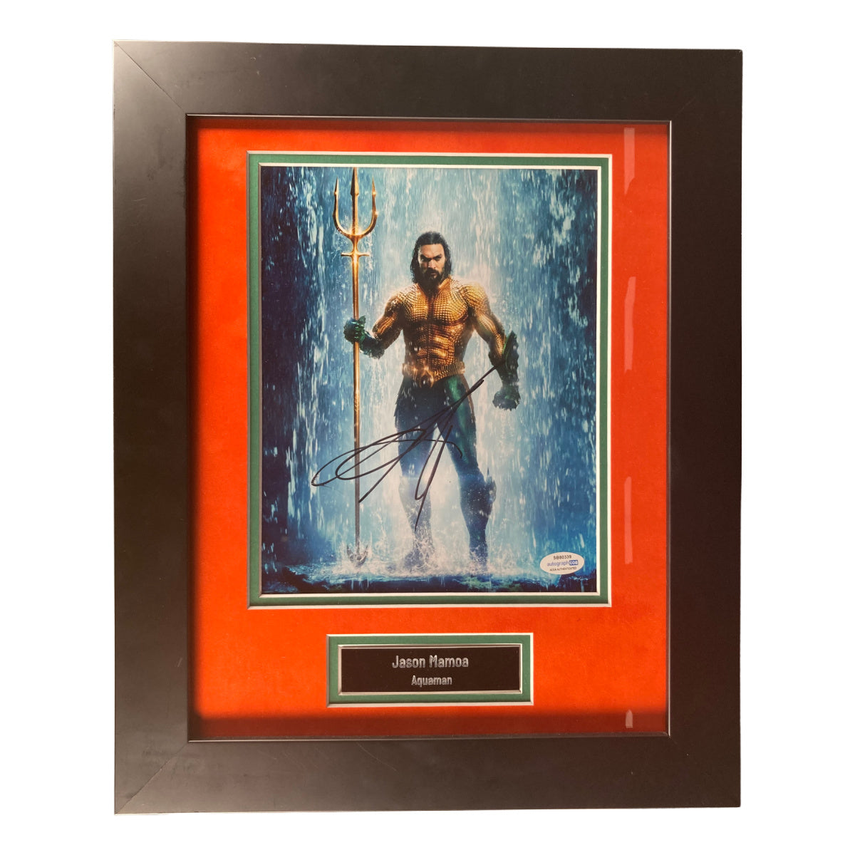 Jason Momoa Signed 8x10 Photo Aquaman Framed Autographed ACOA