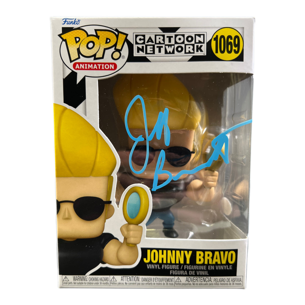 Jeff Bennett Signed Funko POP Cartoon Network Johnny Bravo Autographed JSA Blue