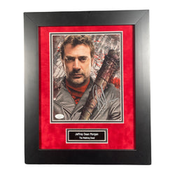 Image of Jeffrey Dean Morgan Signed 8x10 Photo The Walking Dead Custom Framed JSA COA