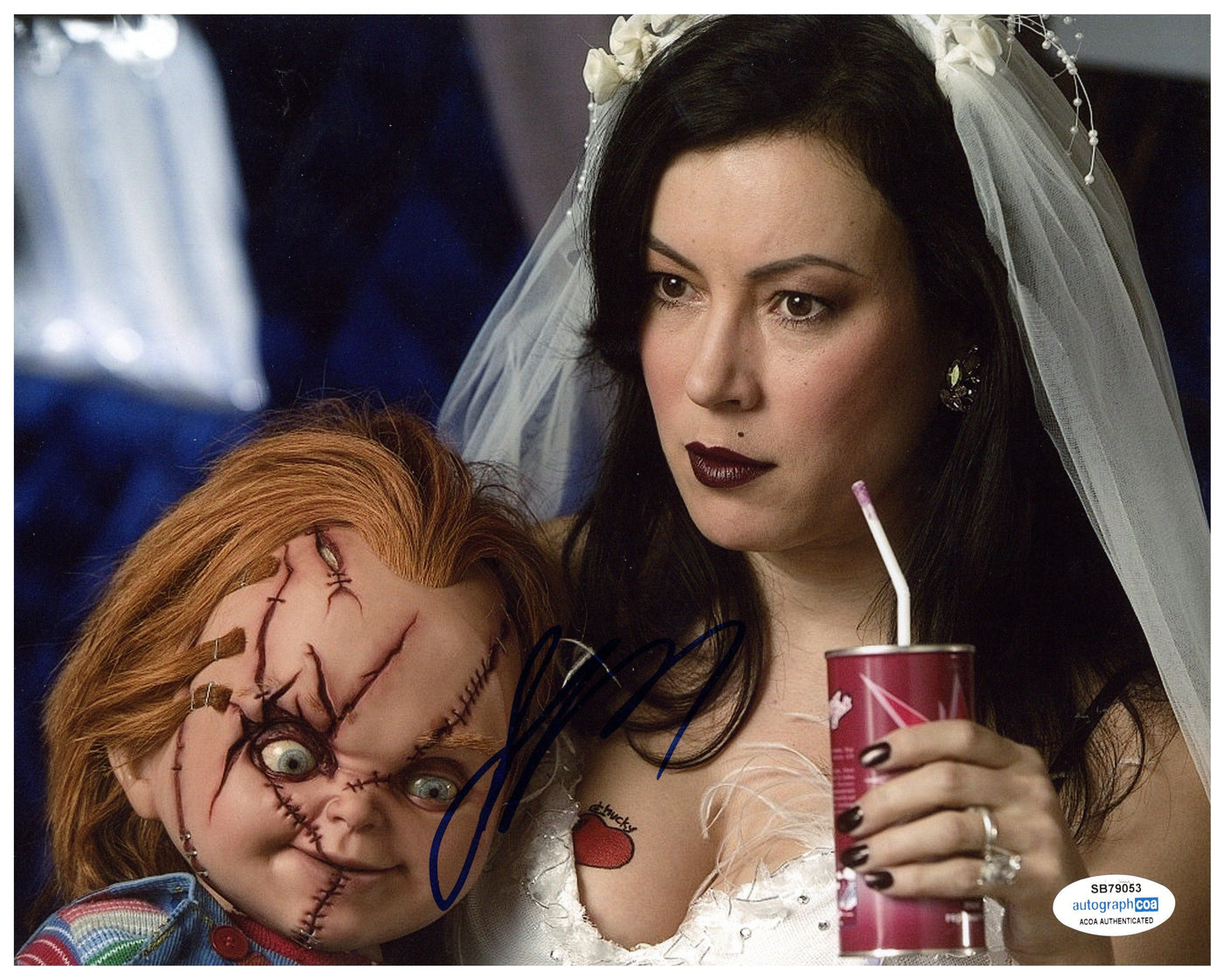 Jennifer Tilly Signed 8x10 Photo Bride of Chucky Autographed ACOA #1
